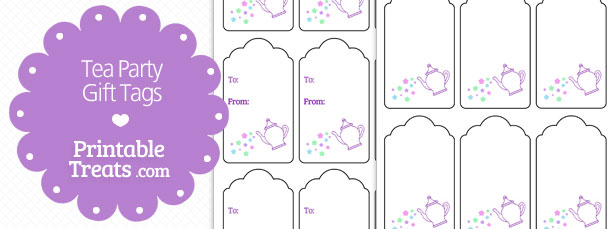 Printable Tea Party Gift Tags Printable Treats