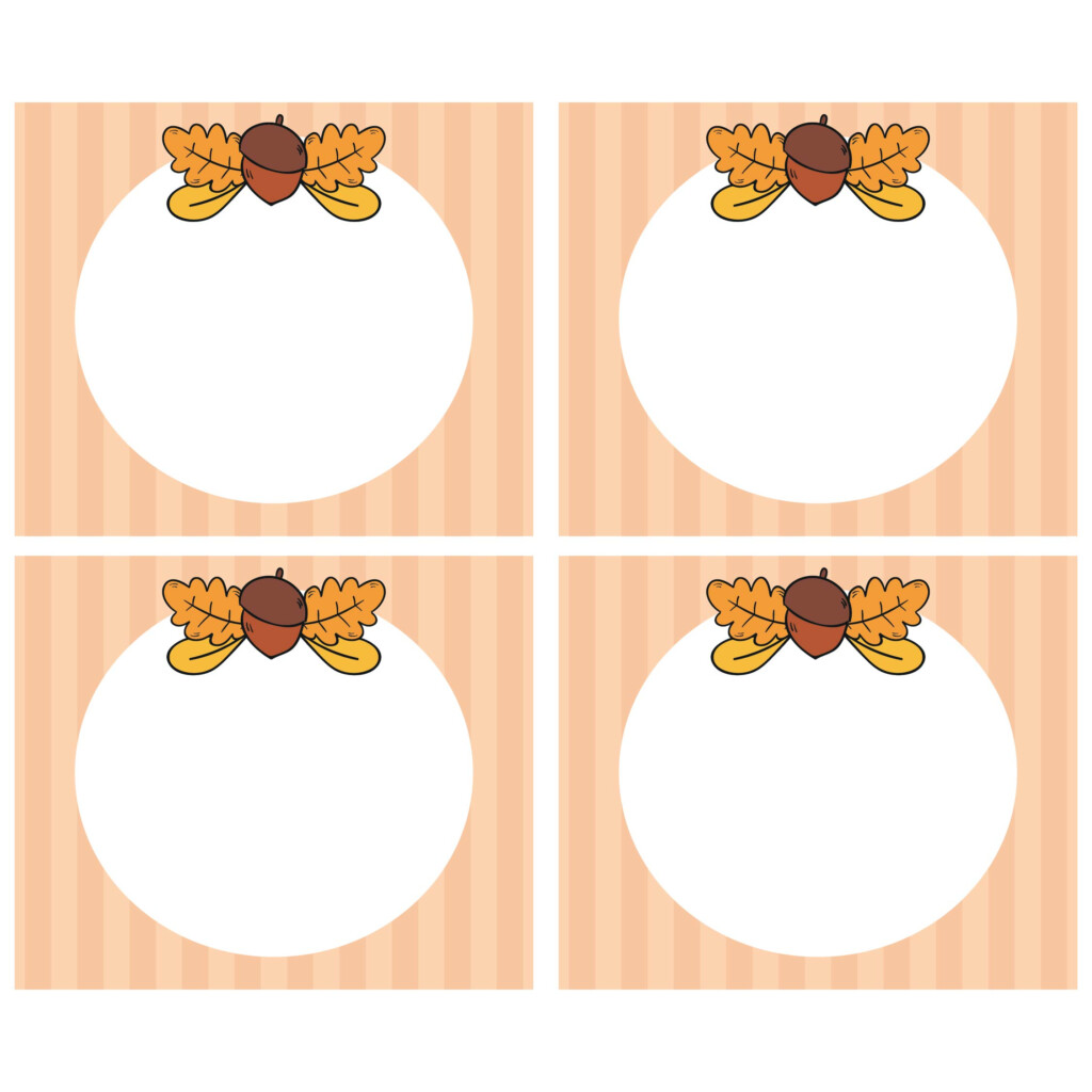 6 Best Printable Sheets Name Tags Thanksgiving Printablee