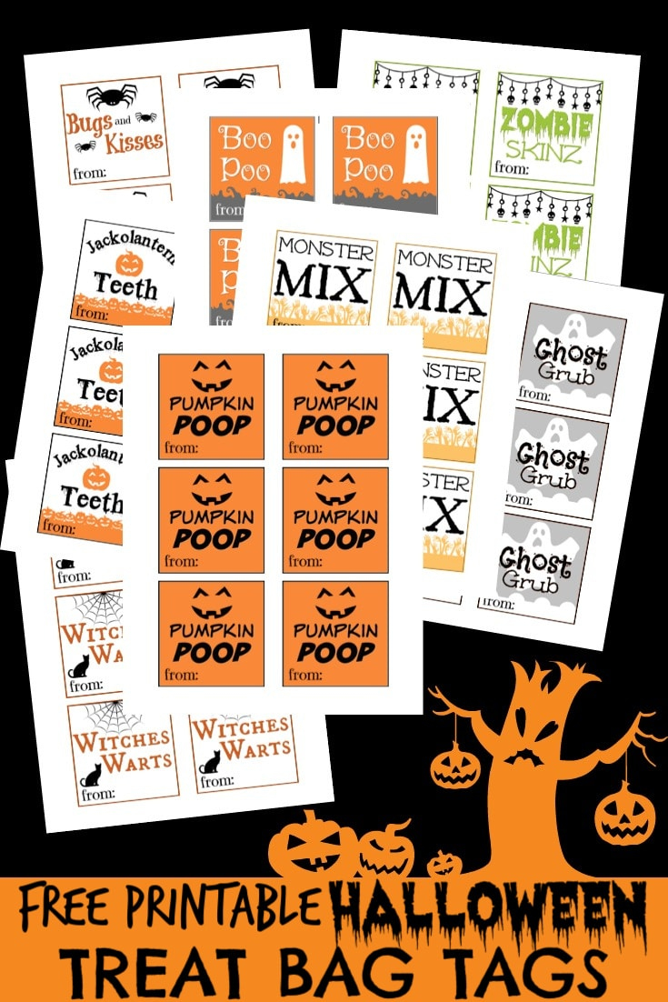 Free Printable Halloween Tags For Treat Bags
