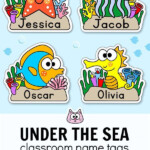 Editable Name Tags Under The Sea Ocean Theme Classroom Decor Ocean