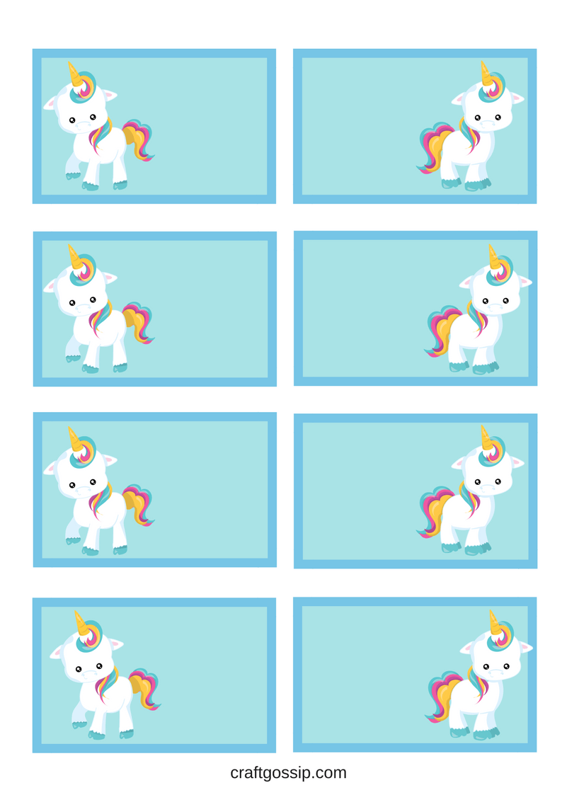 Free Printable Unicorn Party Gift Tag Unicorn Printables Free
