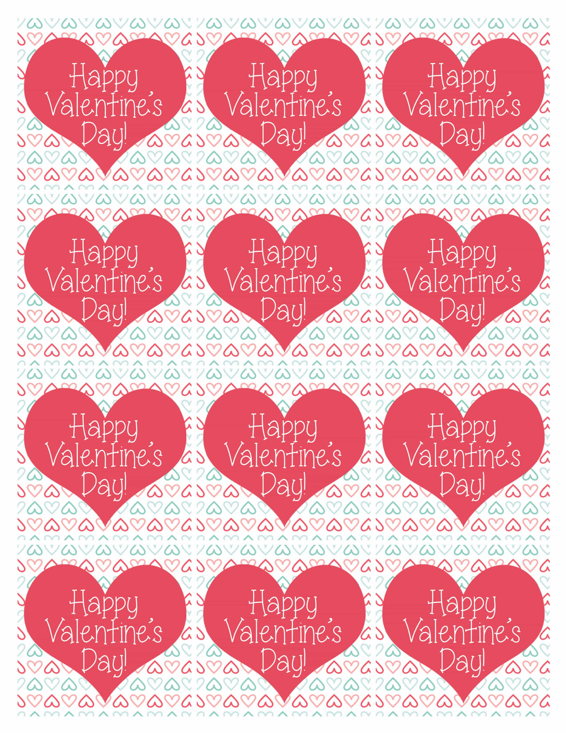 Free Printable Valentine Bag Tags
