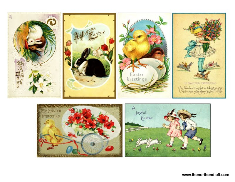 The North End Loft Free Vintage Easter Tag Download