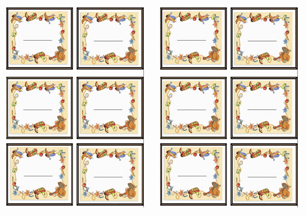 Cowboy Name Tags Birthday Printable