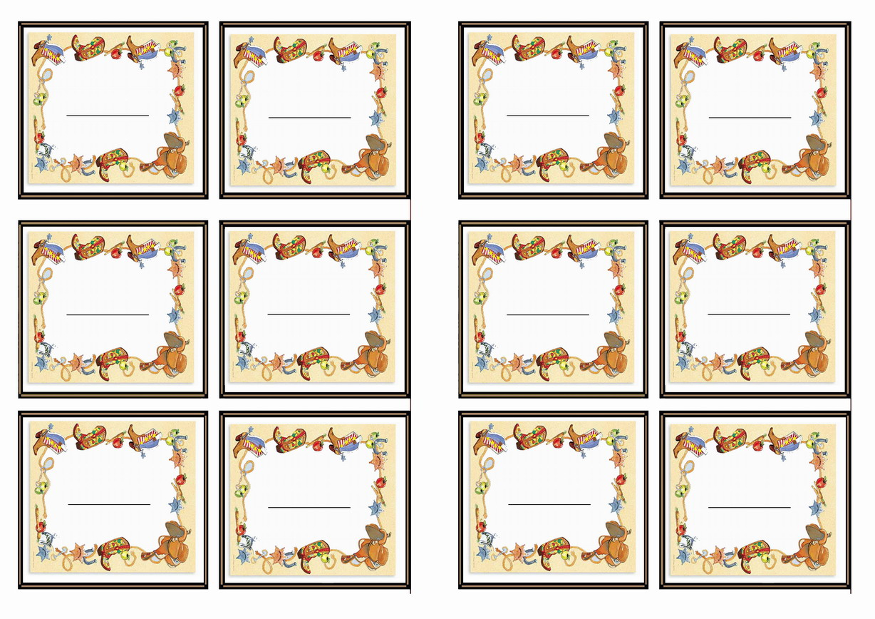 Cowboy Name Tags Birthday Printable