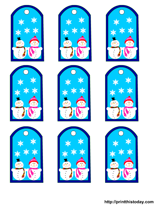 Free Winter Tags Printables