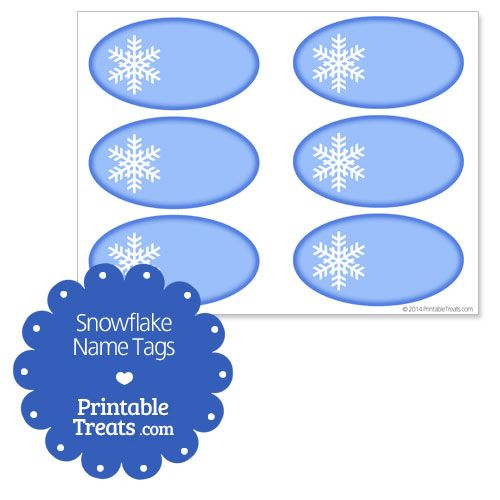 Free Printable Snowflake Name Tags Christmas Tags Printable Name 