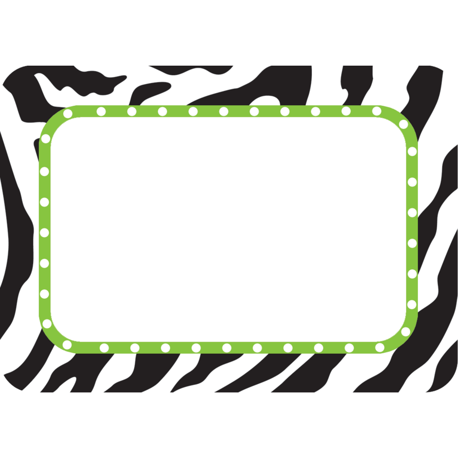 Zebra Name Tags Labels TCR5173 Teacher Created Resources