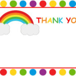 Rainbow Thank You Card Printable Decoraciones Para Carpetas