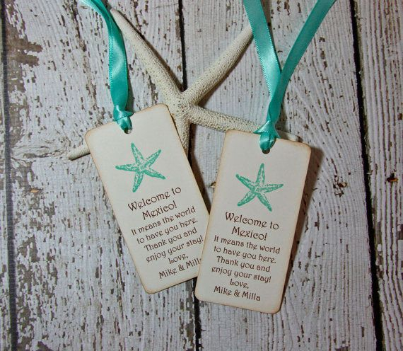 Starfish Beach Wedding Welcome Gift Tags Set Of 50 Wedding Welcome 