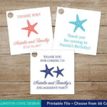Printable Starfish Favor Tags Beach Wedding Birthday Bridal Etsy