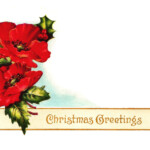 Antique Images Printable Vintage Santa Poinsettia And Christmas Gift