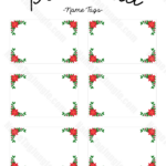 Free Printable Poinsettia Name Tags The Template Can Also Be Used For