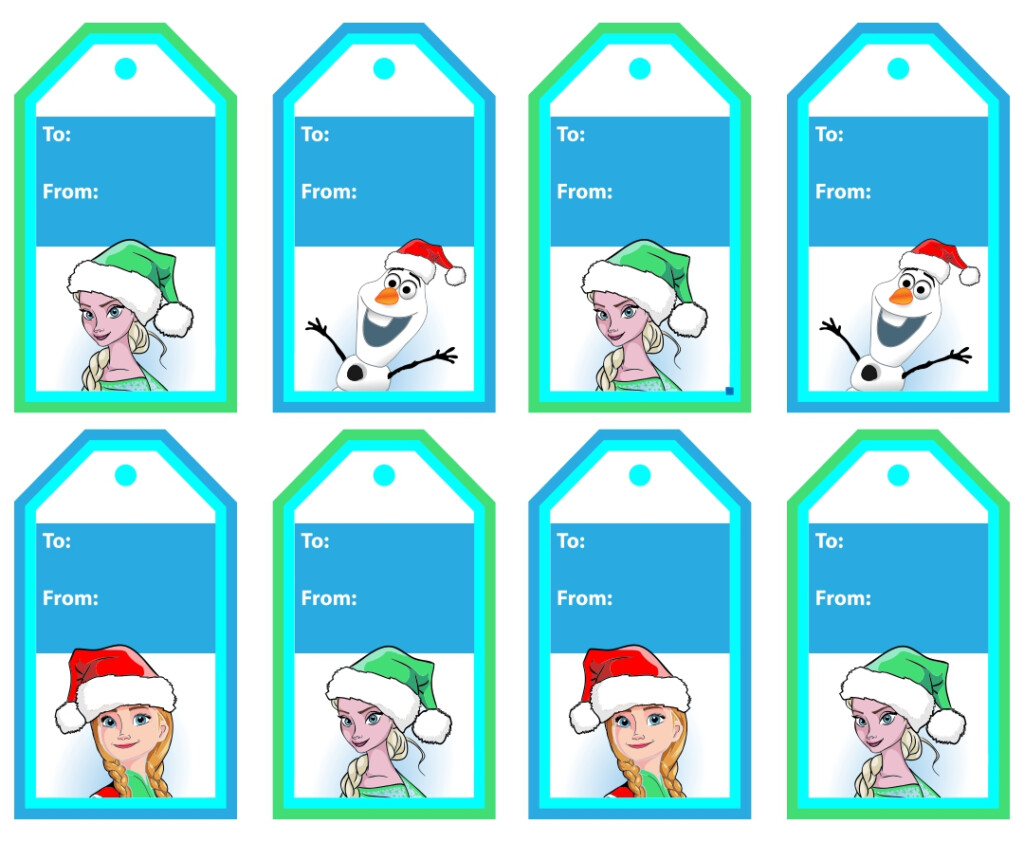 8 Best Free Printable Christmas Gift Tags Disney Frozen Printablee