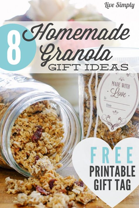 8 Homemade Granola Gift Ideas Printable Gift Tags Real Food Recipes