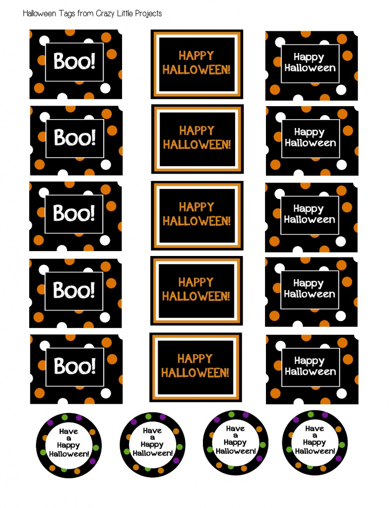 Halloween Treat Buckets Printable Halloween Gift Tags