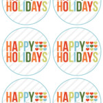 Happy Holidays Free Printable rejoi Christmas Gift Tags Printable
