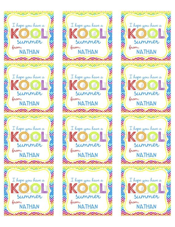 Have a Kool Summer Tag Printable Free Summer Printables Free 