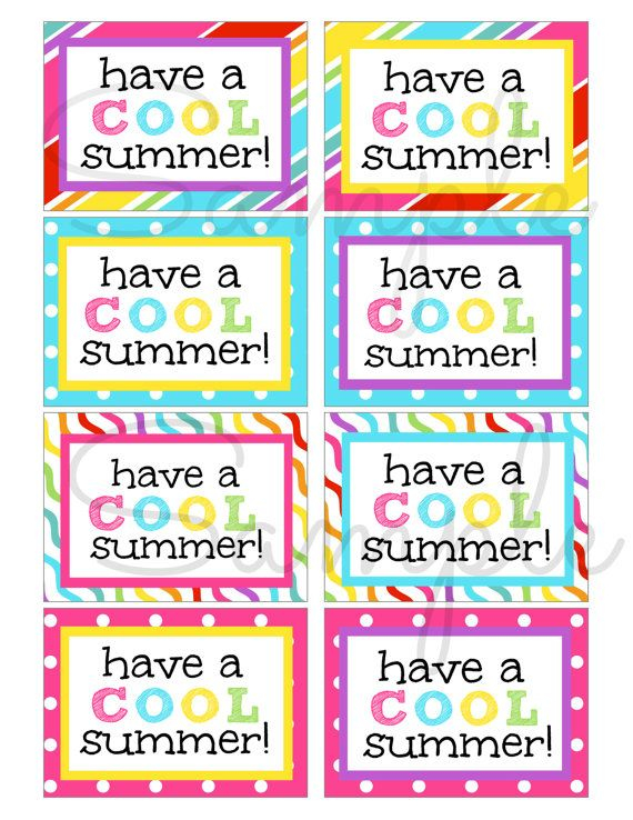 INSTANT DOWNLOAD End Of The School Year Have A COOL Summer Etsy 
