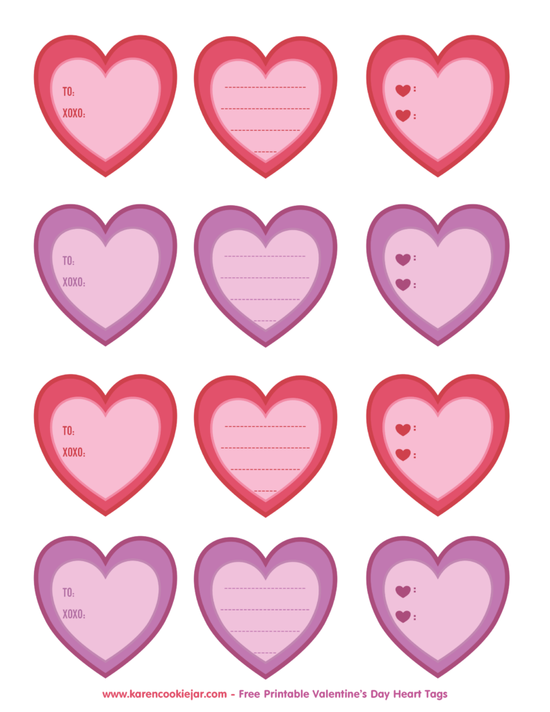 Free Printable Heart Tags Free Printable Clip Art Heart Printable 