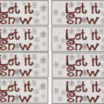HollysHome Family Life Christmas Let It Snow Printable Napkin Rings