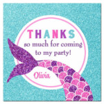 Mermaid Favor Tag Printable Or Printed With FREE SHIPPING ANY Wording