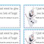 Olaf Notes pdf Frozen Birthday Party Thank You Party Frozen Birthday