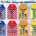 Instant Download PJ Masks Thank You Tags PJ Masks
