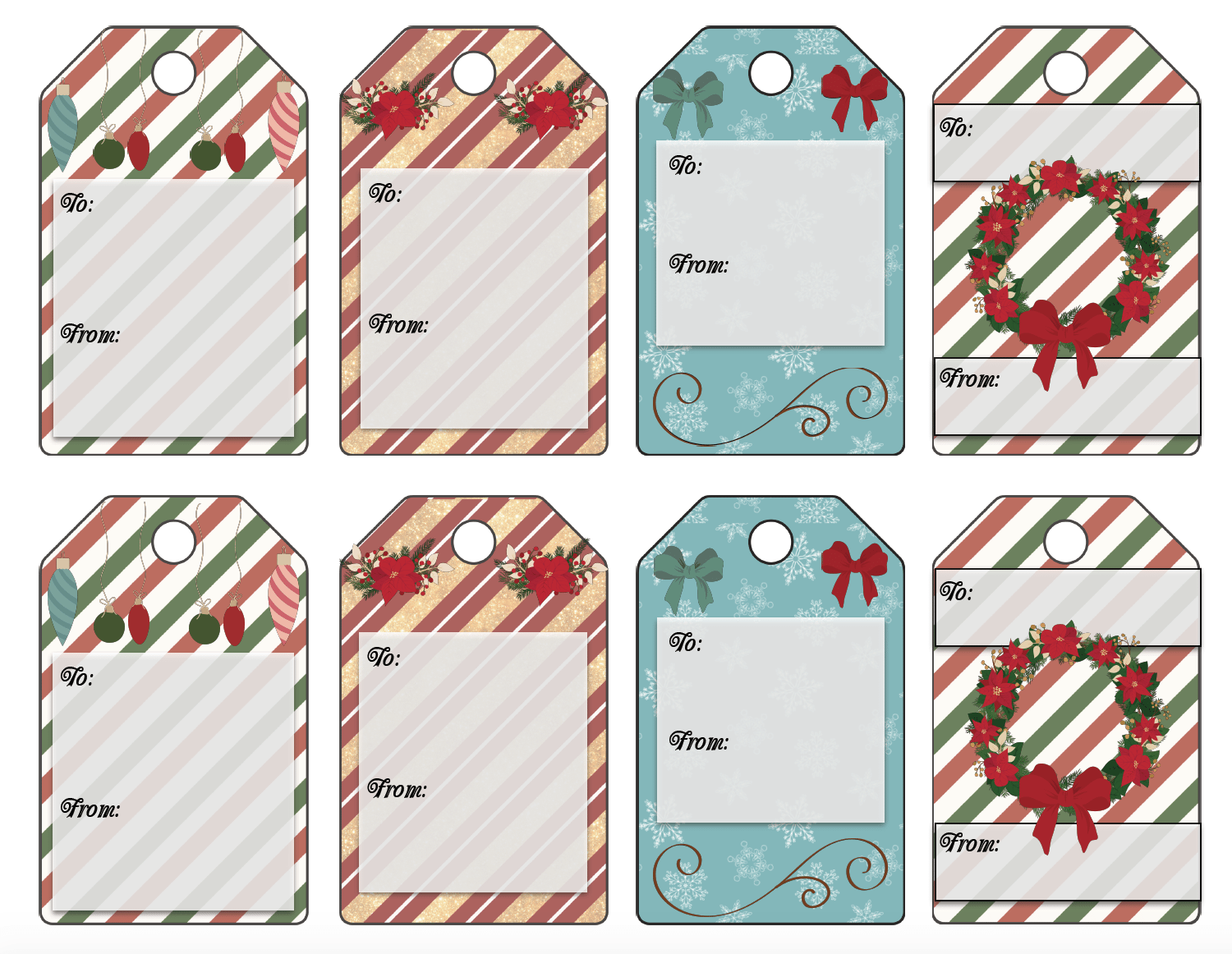 Free Printable Christmas Gift Tags 13 Designs Just Print And Use