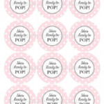 She s Ready To Pop Baby Shower Printable Party Tags Powder Pink Grey