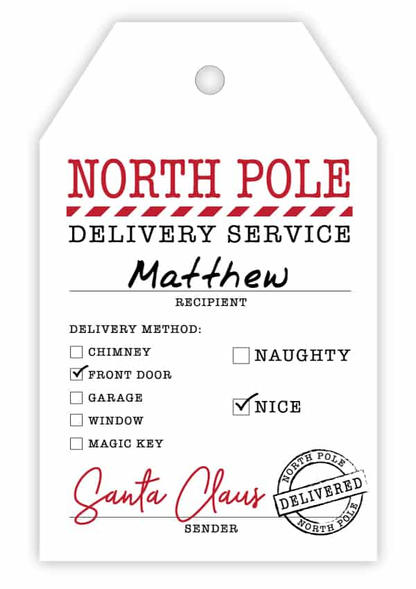 Free Printable Santa Gift Tags Instantly Download And Print