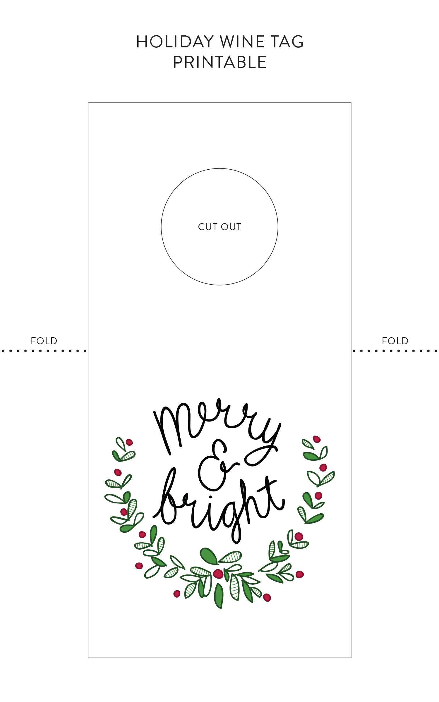Feel Free To Use This Holiday Wine Tag Printable This Season Wine