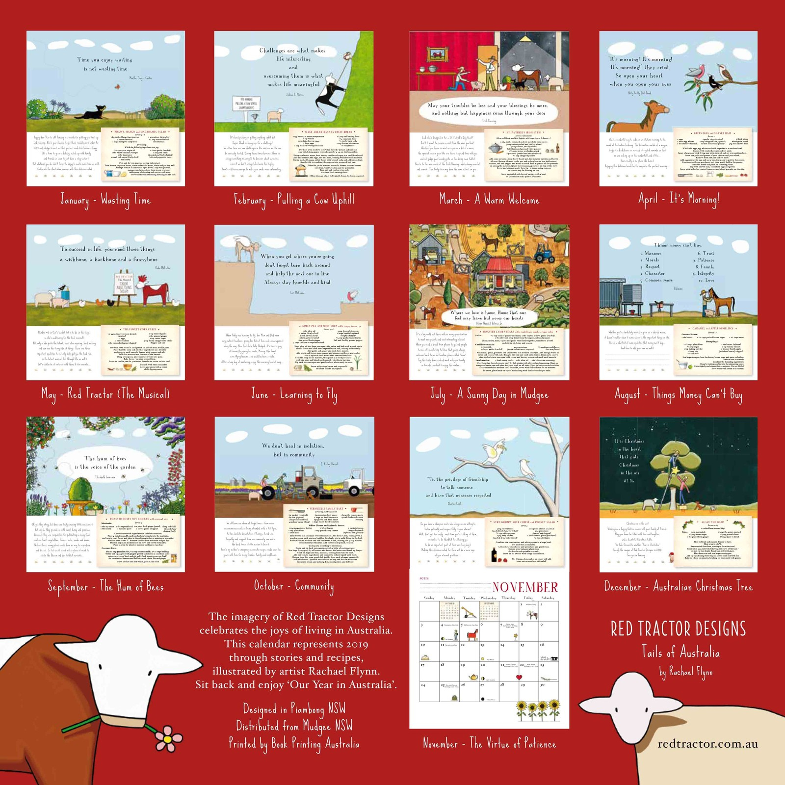 Calendar 2021 Red Tractor Designs Calendar Nov 2021