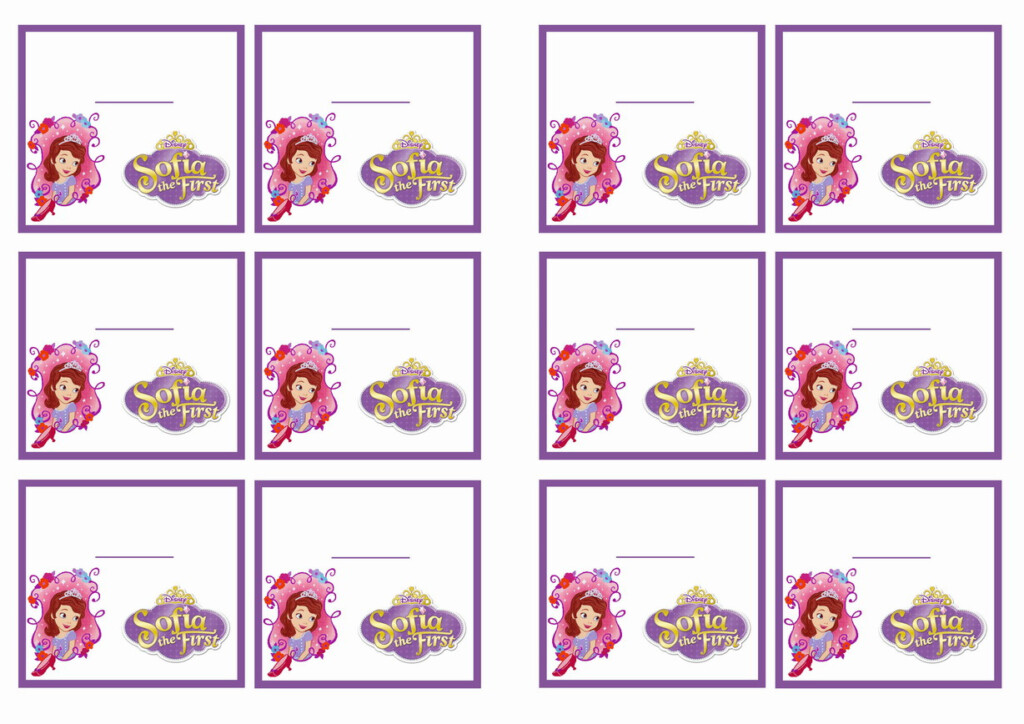 Sofia The First Name Tags Birthday Printable