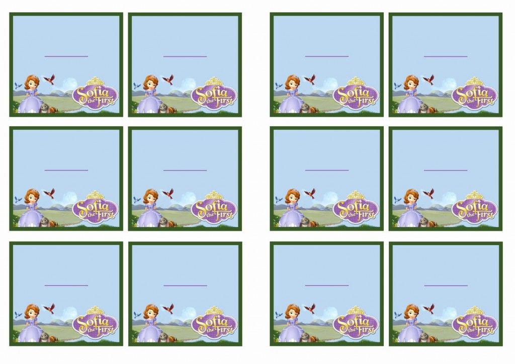 Sofia The First Name Tags Birthday Printable Sofia The First 