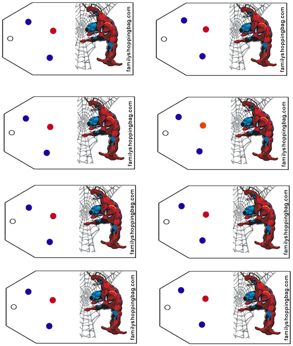 Free Spiderman Gift Tag Printable Spiderman Gifts Spongebob Party 