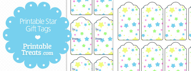 Printable Star Gift Tags Printable Treats