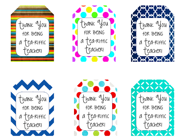 Rowdy In Room 300 Tea riffic Teacher Gift Tags Free Teacher 