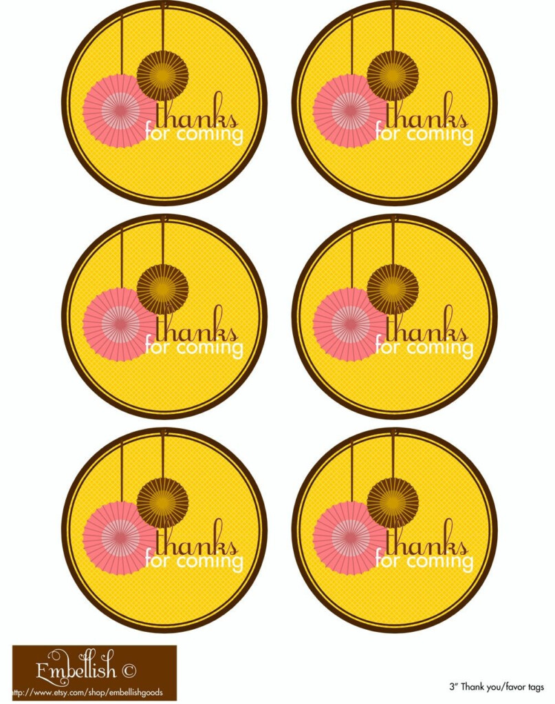 Thank You For Coming Free Printable Tags Free Printable