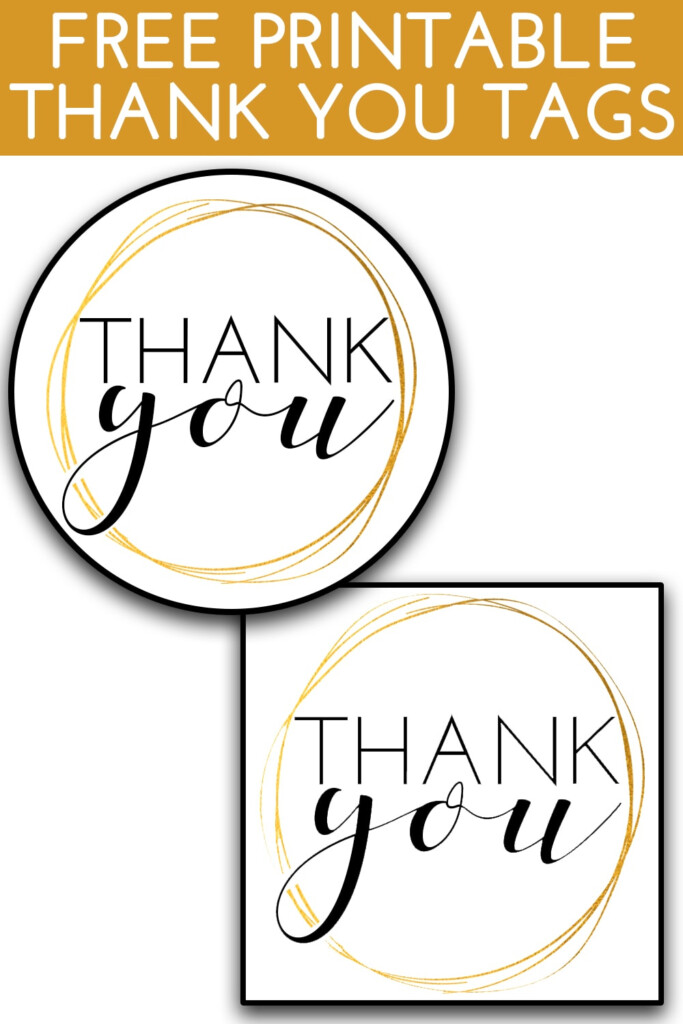 Printable Thank You Tags