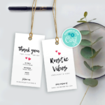 Rustic Hang Tag Template Thank You Swing Tag Design Printable Corjl