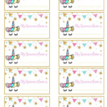 Unicorn Nametag Unicorn Birthday Party Decorations Unicorn Birthday