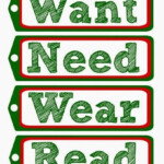 Want Need Wear Read Printable Gift Tags Christmas Tags Printable